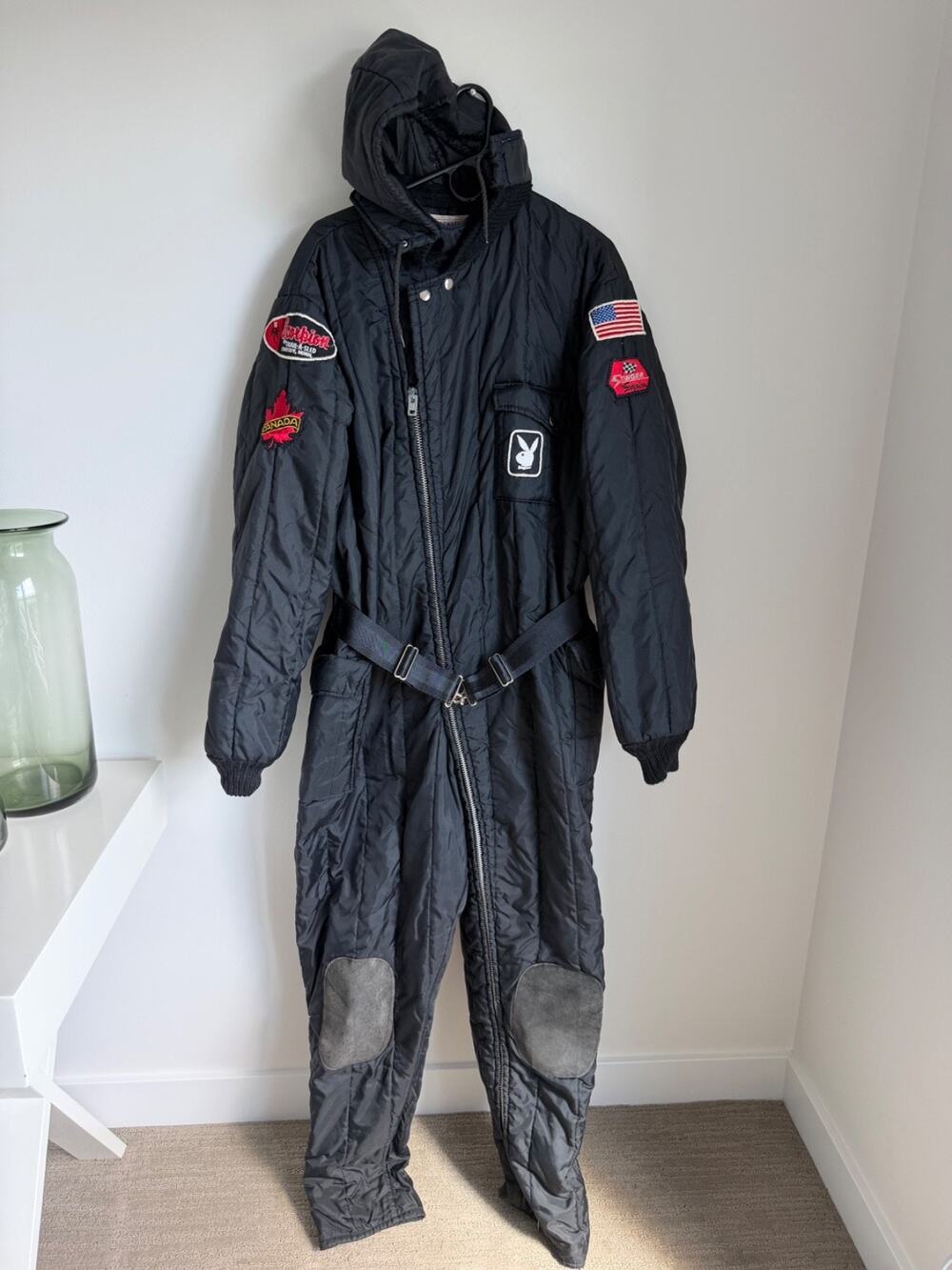 VTG Snow Suit Polarware Snowmobile Scorpion Playboy Patches Mens 70s Minnesota